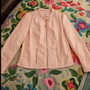 Calvin Klein Women's Faux Leather Jacket - Size L